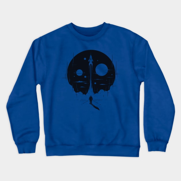 Blue Sphere Crewneck Sweatshirt by StevenToang